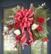 Red and White Christmas Rose wreath product 6